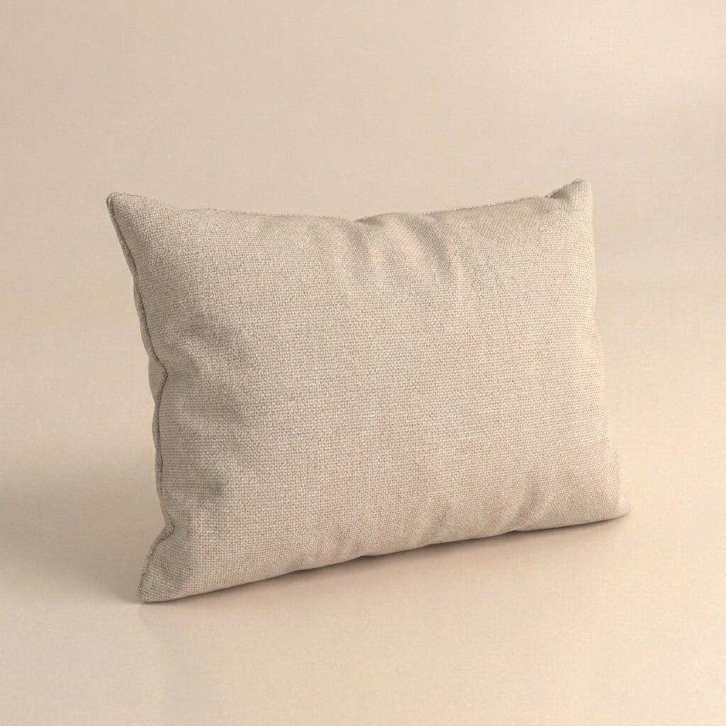 Plof kussen zonder zijband 60 x 40 cm — Natté 10151 Linen Chalk