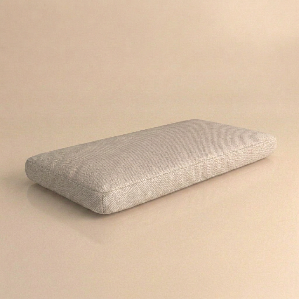 Strak kussen 100 x 50 x 10 cm — Natté 10151 Linen Chalk