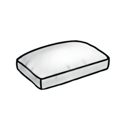 Plof kussen met zijband